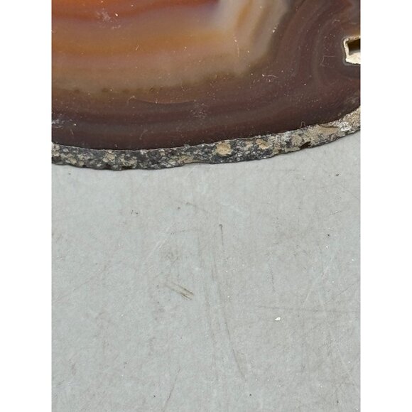 Polished Banded Agate Slice With Natural Edges & Earthy Tones READ - Picture 9 of 10